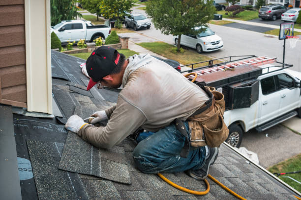 Professional Emergency Roof Repair technician working in Sciota, IL